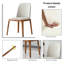 Ensemble de 2 chaises de salle à manger, pieds en bois et similicuir modernes pour la salle à manger de la cuisine (ensemble de 2)