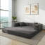 Convertible Sleeper Sofa With Removable Armrests, Corduroy Fabric Sofa Couch, No Assembly Required For Living Room, Dorm, Studio-225696806-219700385