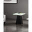 Ensemble de tables 3 pièces de style contemporain 1 table basse carrée 2 tables de bout carrées en faux marbre doux aux bords arrondis du salon principal au fini noir