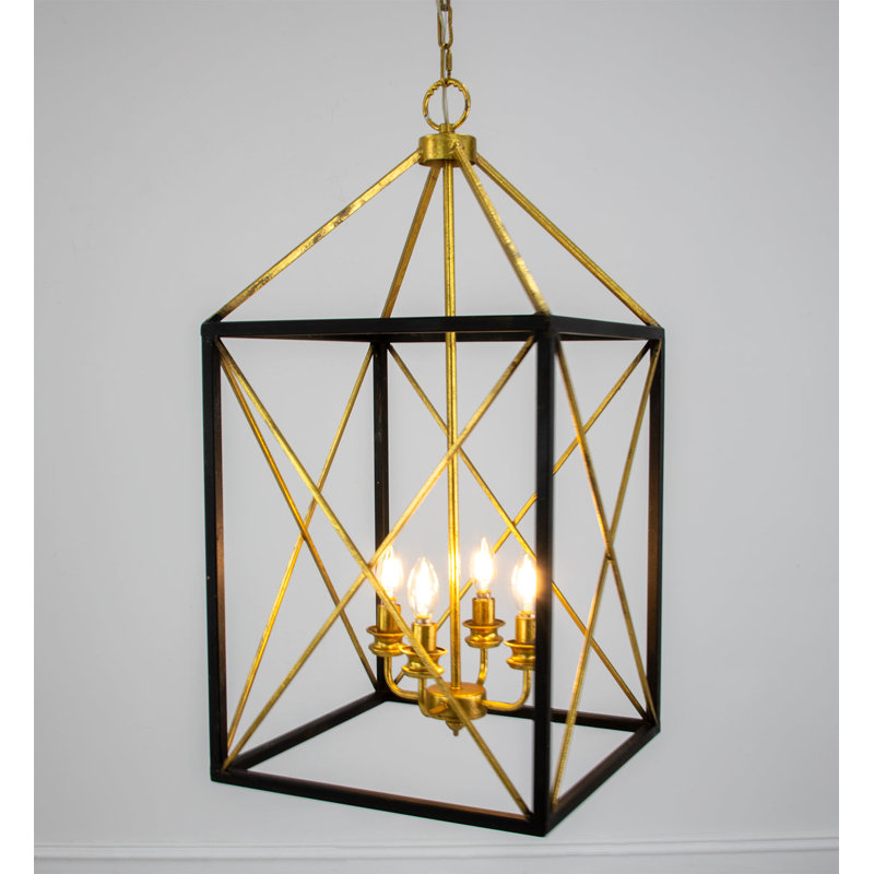 Megan 4 - Light Chandelier, Black