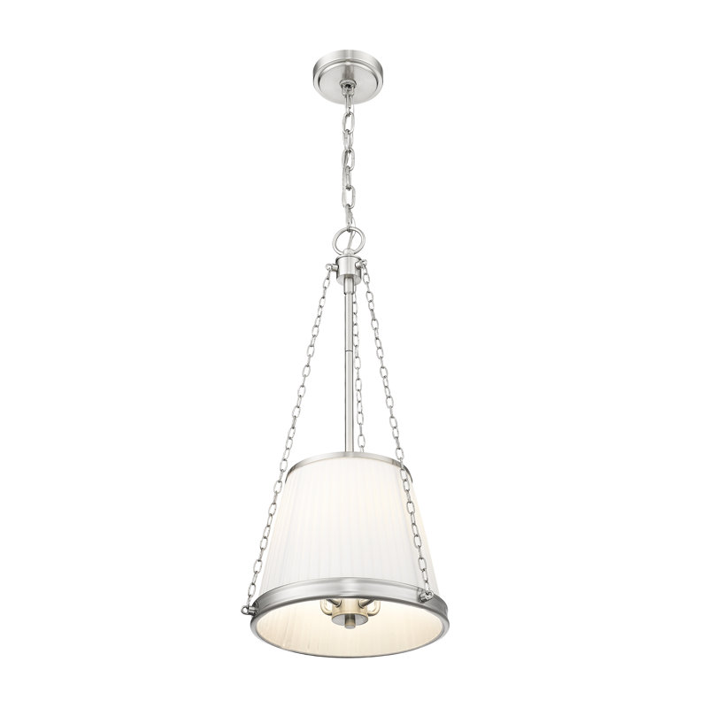 Luminaire suspendu 4 lumières Guilherme, Nickel brossé