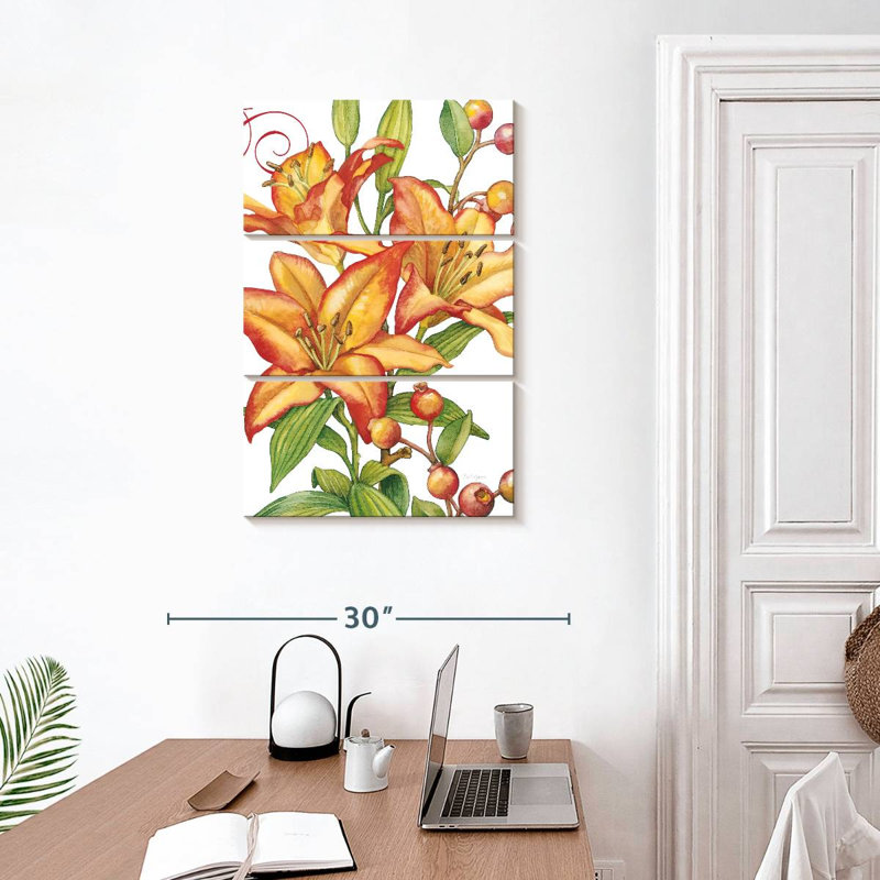 Harnek fleurs et baies Lillies, H 32 po x l 20 po
