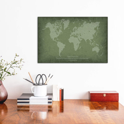 Carte du monde binaire - reproduction d'art textuel