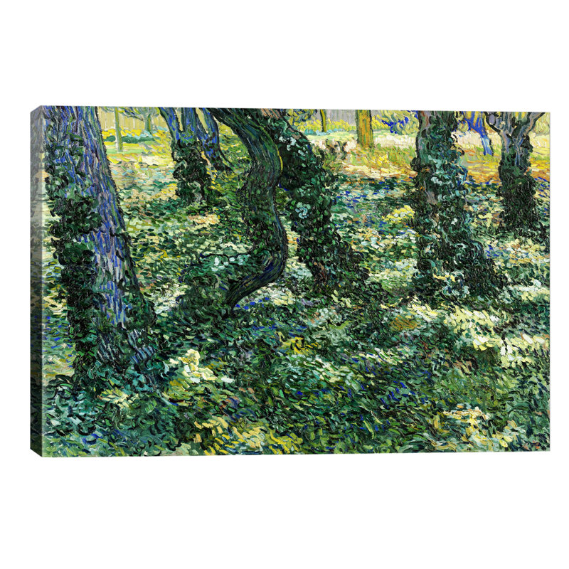 «Undergrowth» par Vincent Van Gogh, reproduction d'art sur toile, H 18 po x l 26 po x P 0,75 po