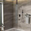 Douche huilée en bronze huilé - Douche de baignoire à fixation au plafond de 12 pouces avec douchette à 3 fonctions pour la pluie et les douches à main - Valve équilibrée Installation facile Entretien du système avec garantie d'hygiène d'installation