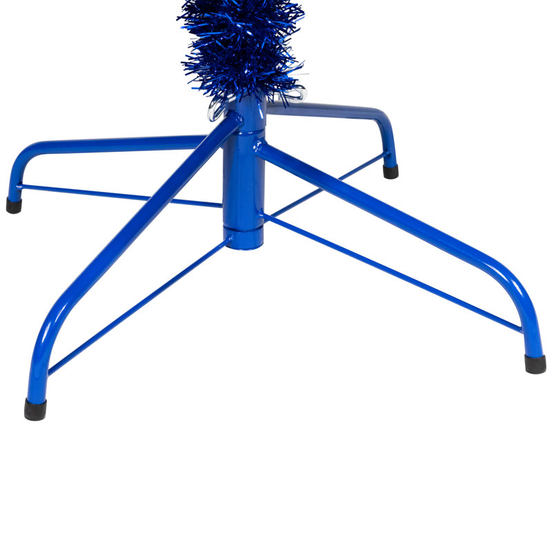 Arbre de Noël artificiel pré-éclairé - bleu, 7', Illuminée