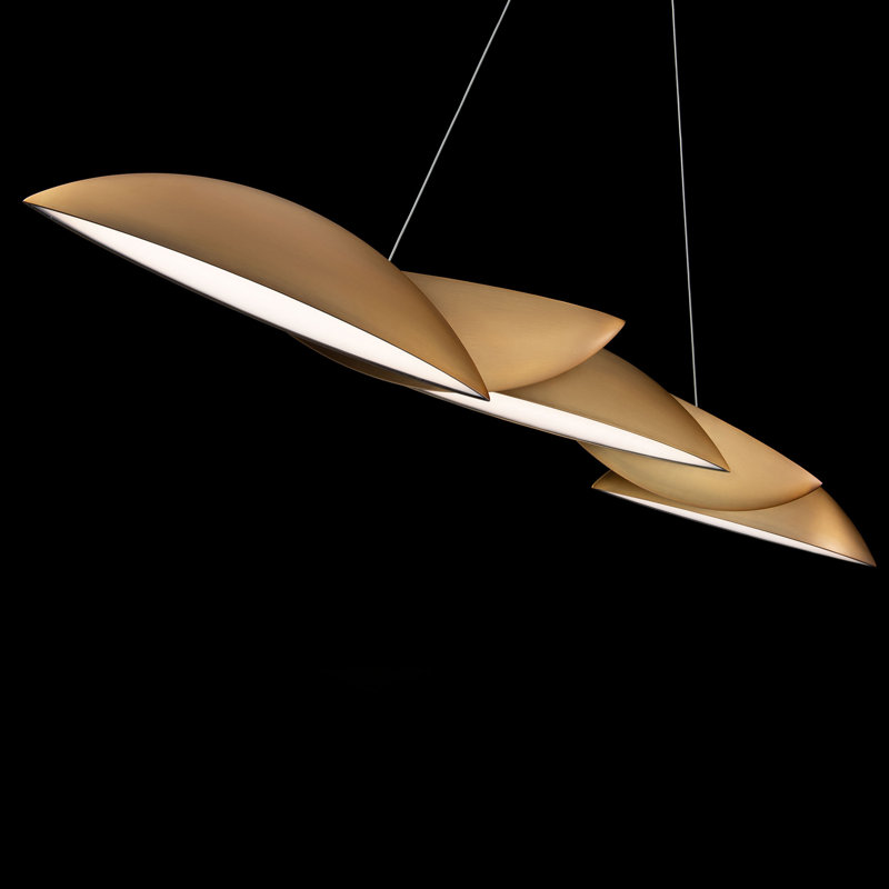 Sydney 5-Light Aged Brass LED Indoor/Outdoor Pendant