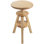 Tabouret de comptoir pivotant en bois franc massif de 18,9 à 25,2 po Hiltrun, naturel
