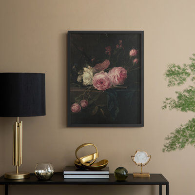 «Vintage Floral Print», impression encadrée CCL XXXI - bois massif