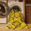 Tapis contemporain 842 jaune lavable à la machine-1928422658