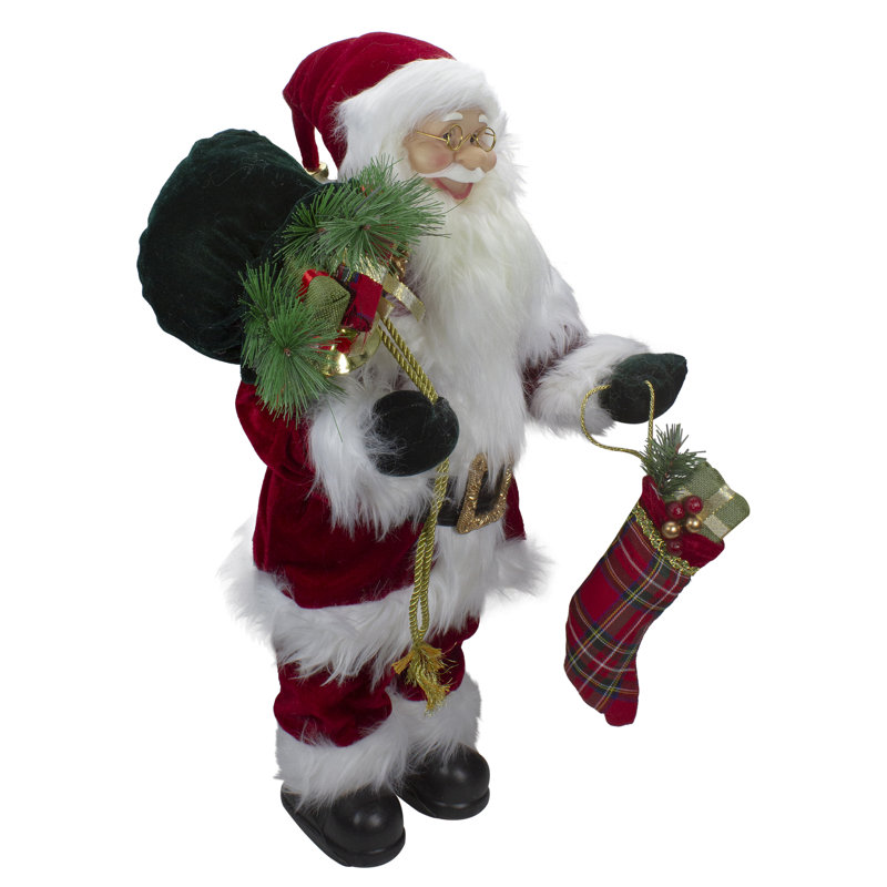 Figurine de père Noël 2 pi avec cadeaux
