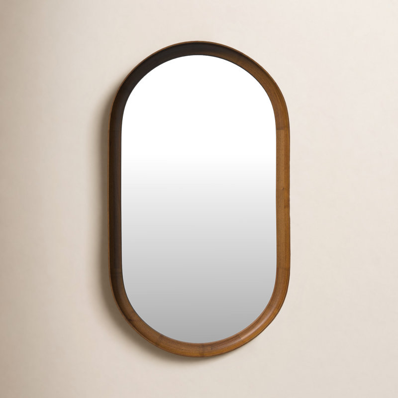 Manresa Wood Oval Mirror