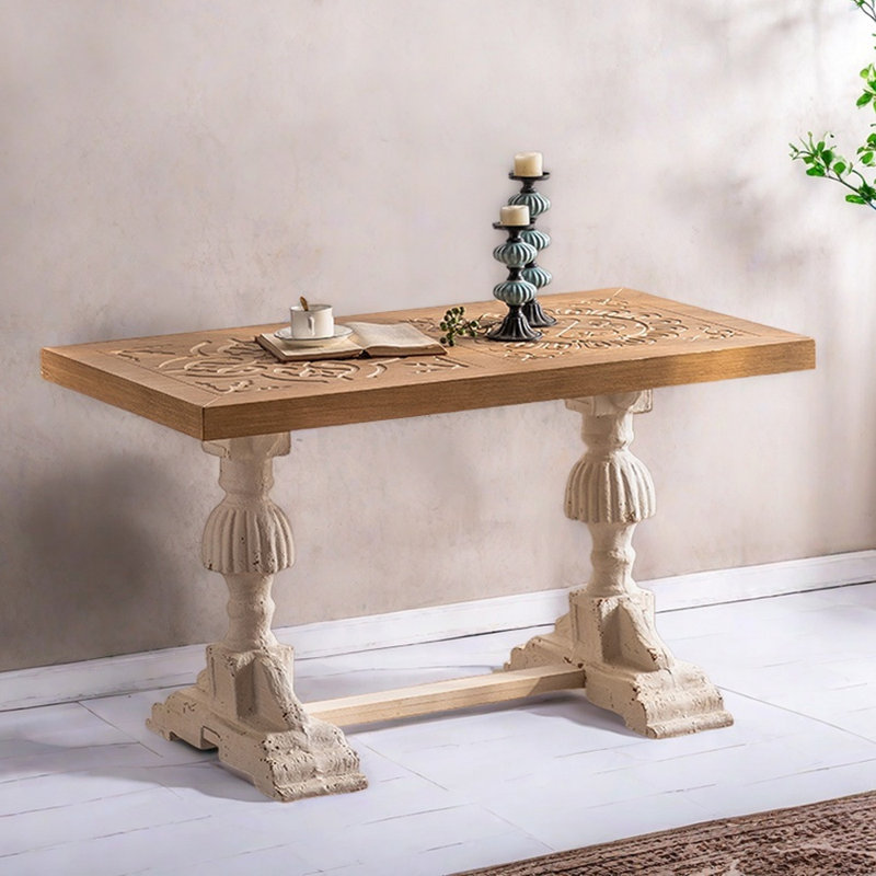 Console d'entrée en bois massif rétro