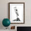 Shoreline Heron In B&W II - peinture encadrée-1032955130-1032955133