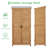 33"L x 20"W x 68"H Tall Wooden Outdoor Storage Cabinet with Metal Roof, Vertical Storage Shed for Garden Patio-118302046