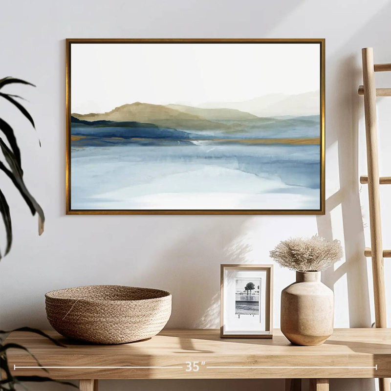 Luminosité, 25 po x 17 po, Cadre flottant doré