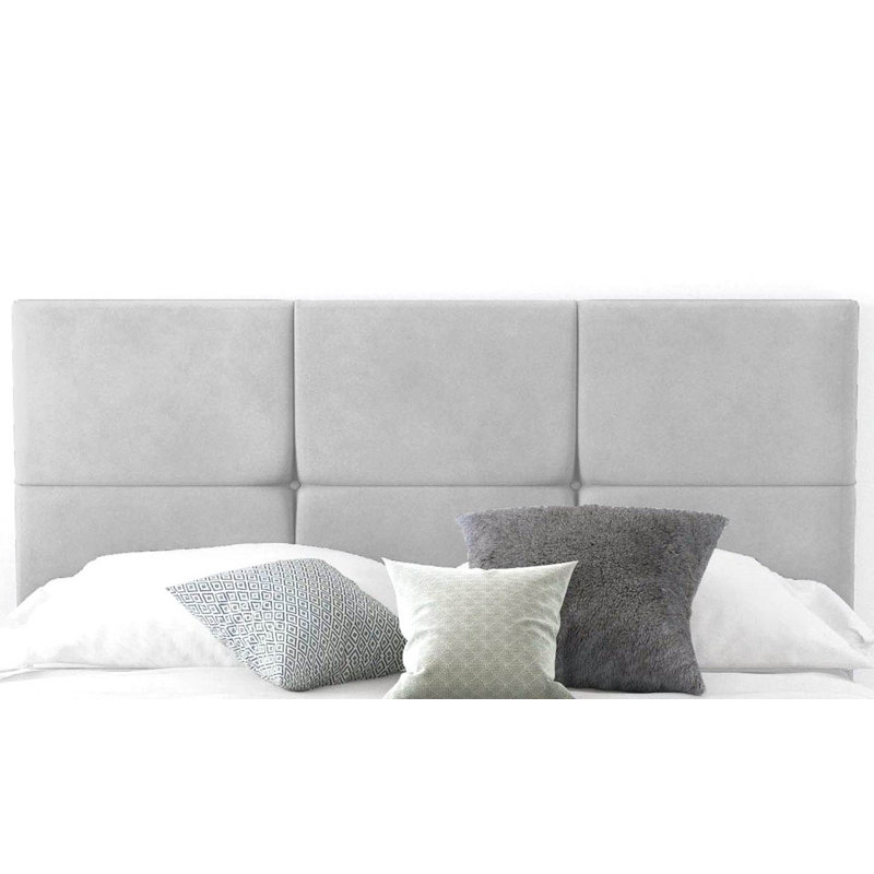 Schaefer Upholstered Headboard, Silver, Double (4'6)