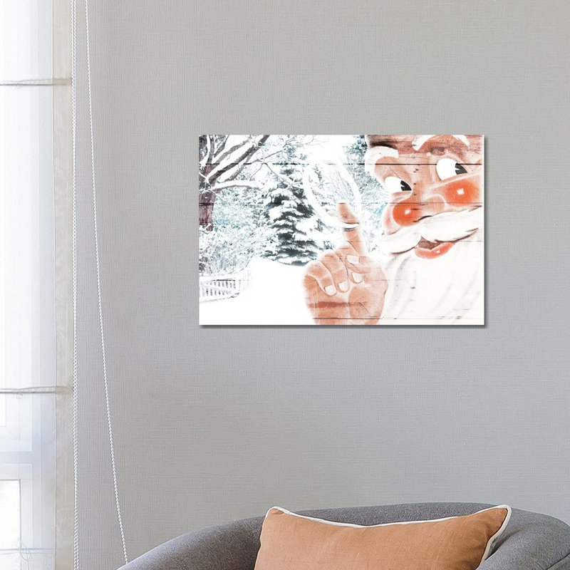 Peekaboo Santa by Milli Villa - Wrapped Canvas Gallery-Wrapped Canvas Giclée, 66.04 cm H x 45.72 cm W