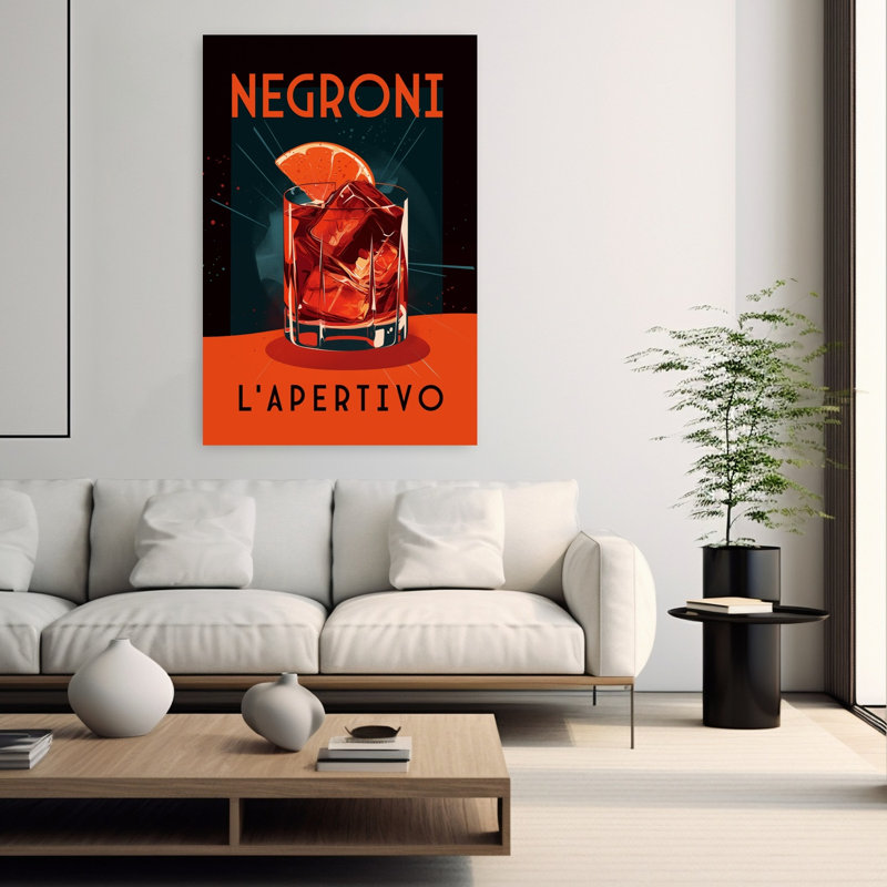 Art contemporain rétro, H 60 po x l 40 po