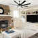 72 Inch Modern Ceiling Fan with Remote, 6 Speeds Reversible Ceiling Fan with Dimmable LED Light for Bedroom