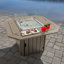 Table brasero octogonale Strella en polyrésine, fonctionnant au propane sans fumée, avec réservoir de carburant dissimulé-957099351