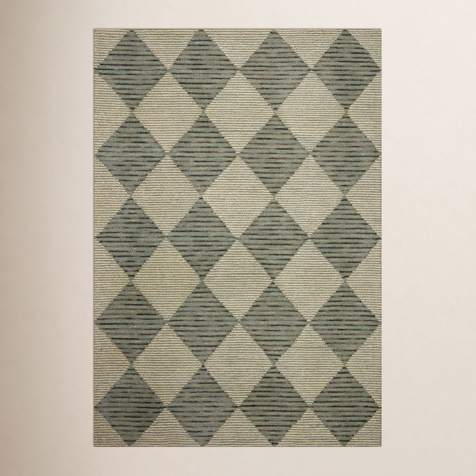 Chris Loves Julia x Loloi Francis Wool Spa/Granite Rug, Rectangle 9'3" x 13'