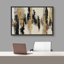 «Black Gold Abstract Design Art», reproduction d'art sur toile encadrée extra large-720422619-720422613