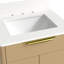 Meuble-lavabo simple en bois massif avec comptoir en pierre reconstituée 24 po Alburtis-293974538