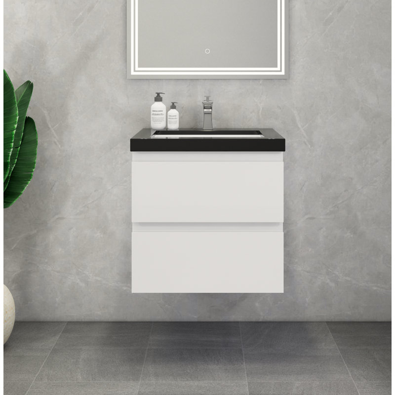 Ensemble de meuble-lavabo simple 24 po McConnico, Blanc lustré