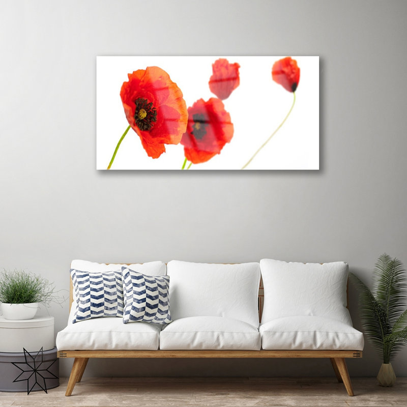 Floral Flowers - Unframed Photograph on Glass