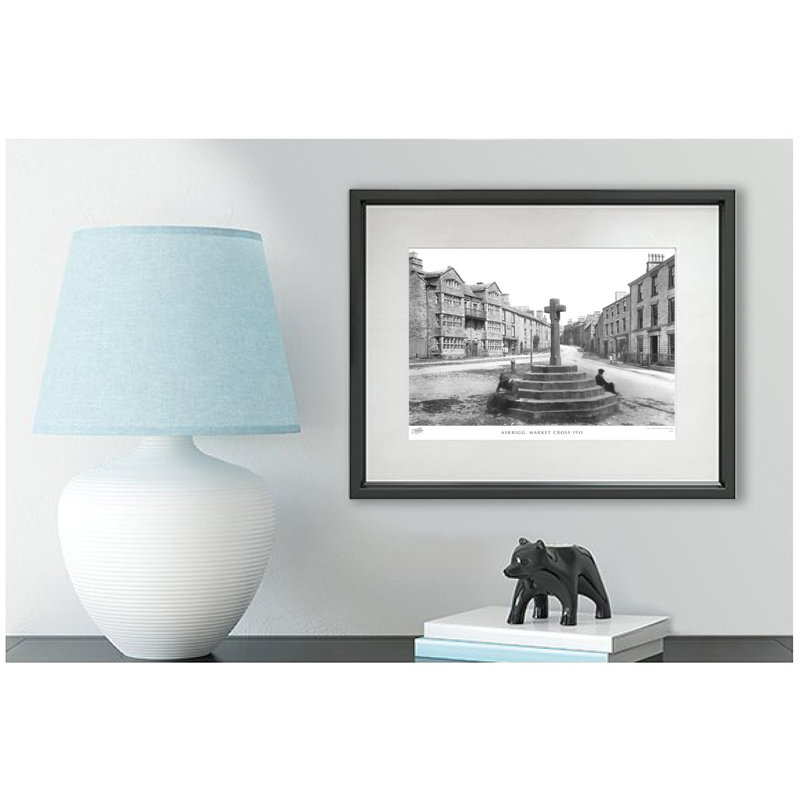 Askrigg, Market Cross 1911 - Single Picture Frame Print, 60cm H x 80cm W x 2.3cm D