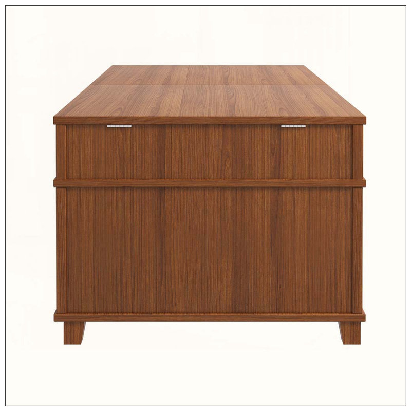 Table basse à plateau relevable avec compartiment caché, tablette ouverte et bureau réglable, Brown