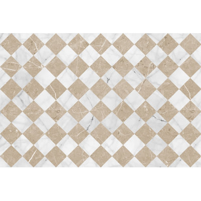 Rewerts Geometric Vinyl Machine Printed Area Rug