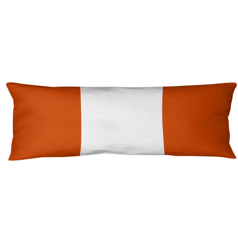 Polyester Medium Pillow, Orange/White Middle, Adairsville
