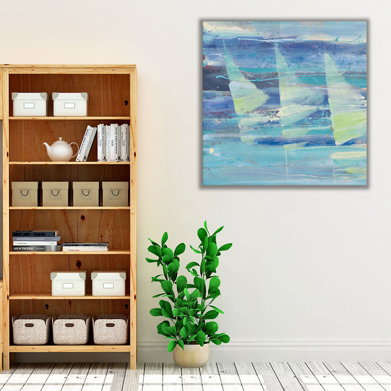 Summer Sail I - reproduction d'art sur toile, H 12 po x l 12 po