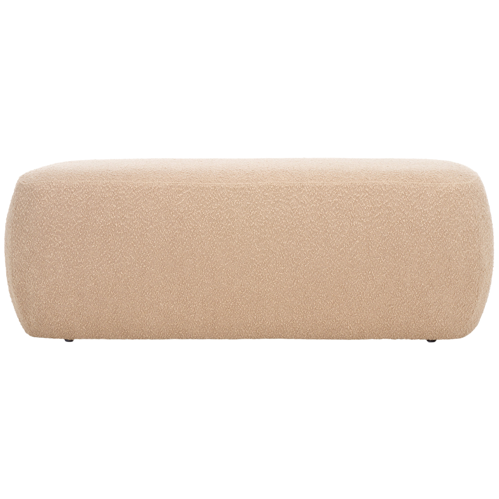  Elodie 50" Rectangle Ottoman, Tan Boucle
