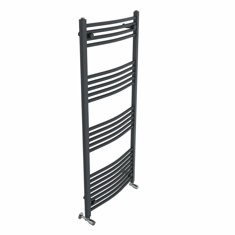 Wiest Straight Heated Towel Rail Radiator Bathroom Ladder Warmer, Chrome, 180cm H x 60cm W x 5.6cm D, Flat Panel Towel Rail