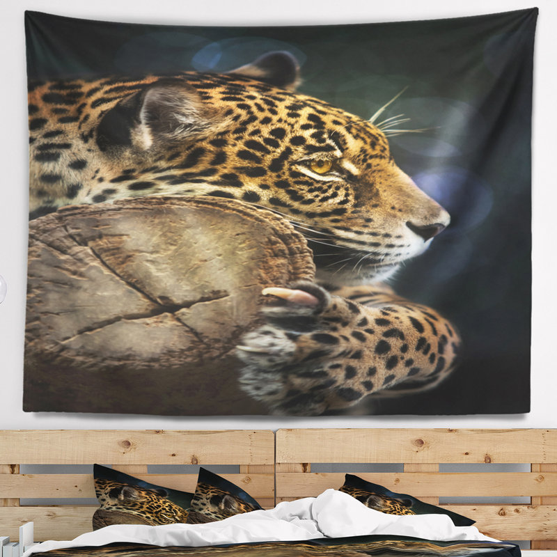 Tapisserie jaguar relaxante Animal, H 32 po x l 39 po