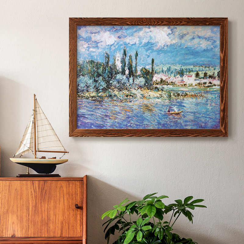 " Landscape With Thunderstorm ", Maple, 14" H x 20" W x 1.5" D