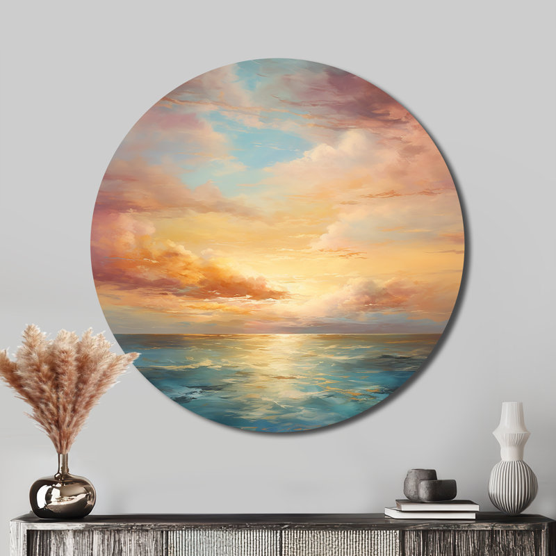 Osseo - paysages ronds, art en métal, H 16 po x l 16 po