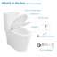 Toilette allongée une pièce à double chasse 1,1 / 1,28 GPF, certifiée Water Sense, hauteur du fauteuil confortable avec surface vernie antimicrobienne (siège inclus)-89181559-121283082