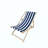 Populus Wood Sling Chair Stripe Broad Folding Chaise Lounge Chair-2PCS