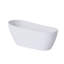 Baignoire de trempage autoportante 67 po en acrylique blanc brillant 67 po