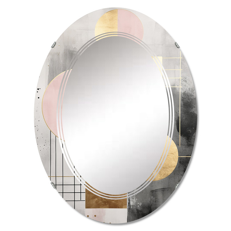 Carpi - Miroir mural moderne ovale, 30 po x 20 po