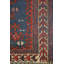 Tapis de couloir rétro vintage en laine de style unique usé 3 pi 9 po x 8 pi rétro bleu