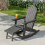 Chaise berçante pliable en PEHD toutes saisons avec repose-pieds rétractable Adirondack