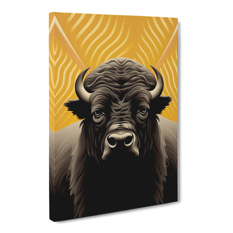 Bison - Wrapped Canvas, 76cm H x 50cm W x 3cm D