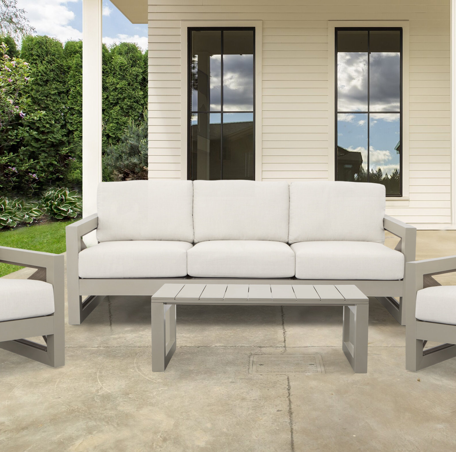 Calypso 47'' Metal Outdoor Coffee Table