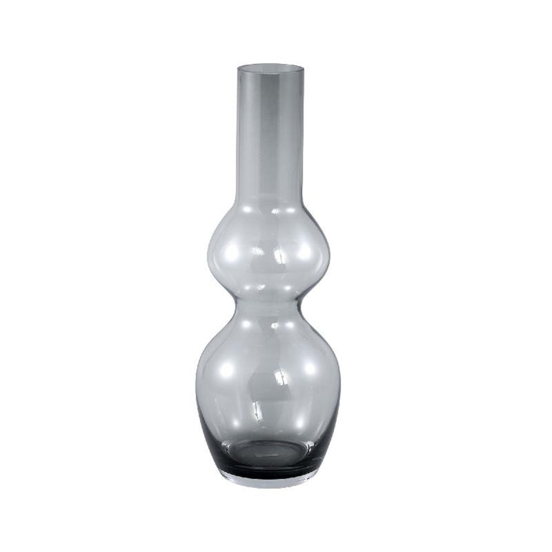 Saephan Glass Table Vase, Grey, 55cm H x 18cm W x 18cm D