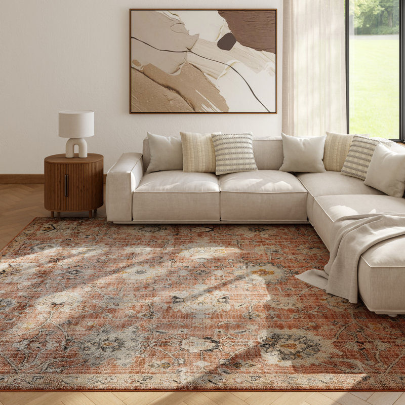 Oberwise Persian Area Rug, Rectangle 7' x 10'